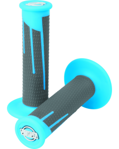 ProTaper Full Diamond Clamp-On Grips - Neon Blue/Dark Gray - 021685