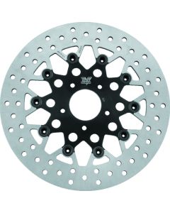 Twin Power 84-17 Big Twin Exc 11.8 and Lug Mount 84-13 XL Front 11.5in Floating Rotor Mesh Black - 666832