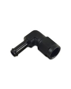 Vibrant Female -6AN to 5/16in Hose Barb 90 Degree Adapter Fitting - Anodized Black - 12025