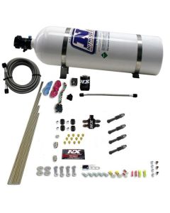 Nitrous Express Dry Direct Port Nitrous Kit 4 Cyl w/15lb Bottle - 93046-15