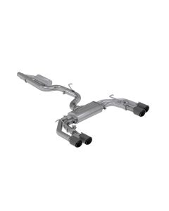 MBRP 3-Inch Catback Exhaust System Quad Split Center Rear Exit Carbon Fiber Tips Audi S3 2015-2020- - S46043CF