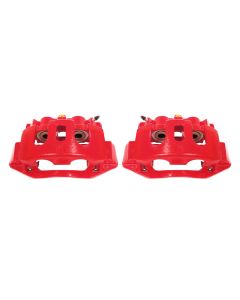 Power Stop 11-19 Chevrolet Silverado 2500 HD Rear Red Calipers w/Brackets - Pair - S5306