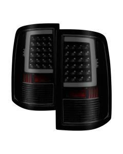 xTune 09-18 Dodge Ram 1500 LED Tail Lights - Black Smoke (ALT-ON-DR09-LBLED-BSM) - 9038488