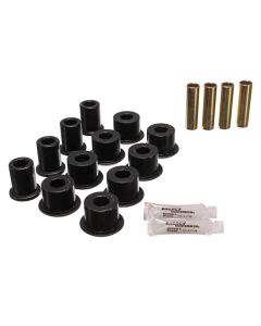 Energy Suspension 95-97 Toyota Tacoma / 89 4Runner / 89-95 Pick Up Black Rear Leaf Spring Shackle Bu - 8.2108G