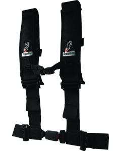DragonFire Racing Harness H-Style- 4-Point- EZ-Adjust- 3in Buckle- Black - 522046