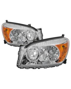 xTune 06-08 Toyota RAV4 OEM Style Headlights - Chrome (HD-JH-TRAV06-AM-C) - 9042867