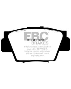 EBC 91-96 Acura NSX 3.0 Redstuff Rear Brake Pads - DP3873C