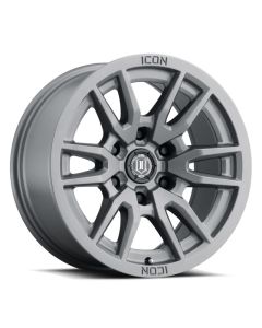 ICON Vector 6 17x8.5 6x135 6mm Offset 5in BS 87.1mm Bore Titanium Wheel - 2417856350TT