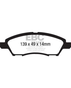 EBC 12+ Nissan Versa 1.6 Ultimax2 Front Brake Pads - UD1592