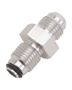 Russell Performance -6 AN (male to 9/16in-18 O-ring seal) Power Steering Adapter. Clear anodized - 648020