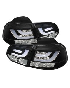 Spyder Volkswagen Golf/GTI 10-13 G2 Type With Light Bar LED Tail Lights Black ALT-YD-VG10-LED-G2-BK - 5071767