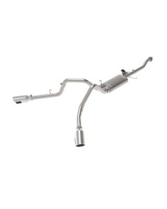 aFe Gemini XV 3in 304 SS Cat-Back Exhaust 15-20 Ford F-150 V6 2.7L/3.5 w/ Polished Tips - 49-33123-P