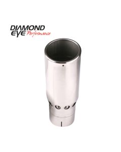 Diamond Eye TIP 4in-5inX16in VENTED/INTERCOOLER ROLLED-ANGLE SLOTTED POLISHED SS 15-DEGREE ANGLE CUT - 4516VRA