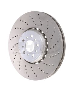 SHW 2020+ BMW X3 M 3.0L Right Front Cross-Drilled Lightweight Brake Rotor (34118054826) - BFR43502