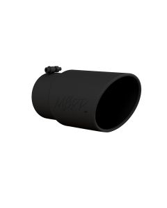 MBRP Black Coated 6" O.D. Angled Rolled End 5" Inlet 12" Length Exhaust Tip - T5075BLK