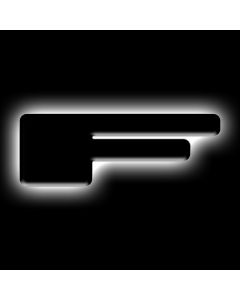 ORACLE Lighting Universal Illuminated LED Letter Badges - Matte Blk Surface Finish - F - 3141-F-001