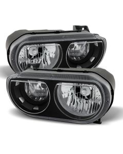 xTune Dodge Challenger 08-13 Halogen Only (Does Not Fit Hid Model) Headlights Black HD-JH-DCHAL08-BK - 9026317
