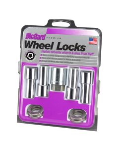 McGard Wheel Lock Nut Set - 4pk. (X-Long Shank) 1/2-20 / 13/16 Hex / 2.165in. Length - Chrome - 23181