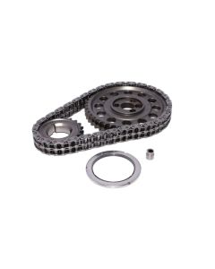 COMP Cams Hi-Tech Roller Timing Set for Chevrolet Small Block V8 262-400 1955-2003, Steel Gears, Billet Aluminum Sprockets, 3/8" Keyway - CS-3146KT