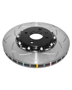 DBA 2012 Lotus Exige Front Slotted 5000 Series 2 Piece Rotor Assembled w/ Black Hat - DBA52358BLKS