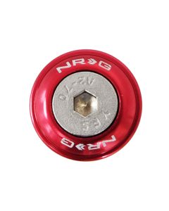 NRG Fender Washer Kit w/Rivets For Plastic (Red) - Set of 10 - FW-100RD