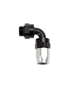 Russell Performance Hose End #8 Hose to #8 Radius Inlet Port 90 Deg Blk/Clr - 612473