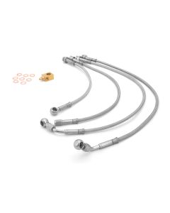Rugged Ridge Brake Hose Kit Braided Stainless 07-18 Jeep Wrangler - 16734.10