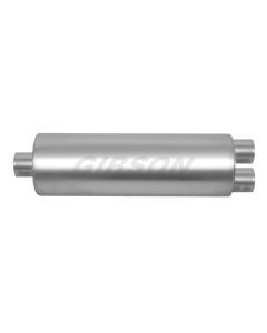 Gibson SFT Superflow Center/Dual Round Muffler Stainless - 758216S