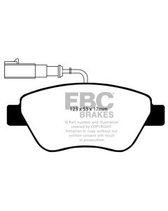 EBC 10-11 Fiat 500 1.4 (Bosch Calipers) Redstuff Front Brake Pads - DP31384C