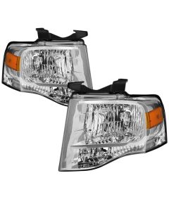 xTune 07-14 Ford Expedition OEM Style Headlights -Chrome (HD-JH-FE07-AM-C) - 9042409