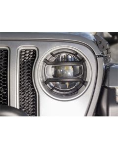 Rugged Ridge 18-20 Jeep Wrangler JL / 2020 Jeep Gladiator JT Black Elite Headlight Guards Black - 11230.21
