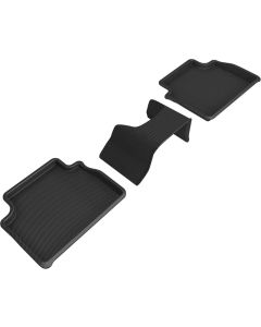 3D MAXpider 17-21 Alfa Romeo Giulia / Giulia Quadrifoglio Kagu 2nd Row Floormats - Black - L1AR00121509