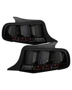 Spyder 10-12 Ford Mustang Light Bar Seq Turn Signal LED Tail Lights - Smoke ALT-YD-FM10-LED-SM - 5085115