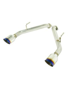 Remark 2014+ Infiniti Q50 Axle Back Exhaust w/Burnt Stainless Single Wall Tip - RO-TTQ5-S