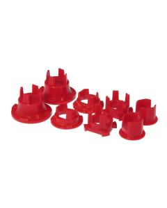 Prothane 10 Chevy Camaro Rear Subframe Bushing Insert Kit - Red - 7-146