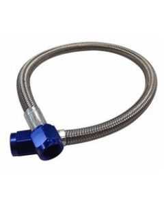 Fragola -4AN Hose Assembly Straight x Straight 36in Blue Nuts Nitrous Supply Line (3 Feet) - 360036-BU