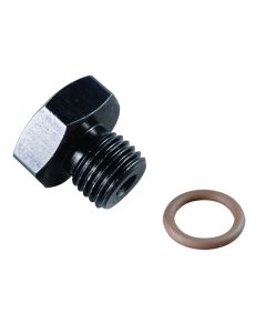 Fragola -10AN Port Plug 7/8-14 - Black - 481410-BL