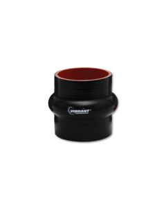 Vibrant 4 Ply Reinforced Silicone Hump Hose Connector - 2.5in I.D. x 3in long (BLACK) - 2732