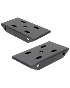 RockJock HD Leaf Spring Plates For Use w/ 2in Springs Jeep CJ Front Pair - CE-9031