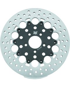 Twin Power 08-Up FLH FLT Rear 11.8 Floating Rotor W/Holes Black - 666827