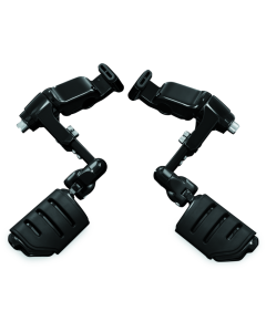 Kuryakyn Ergo III Adjustable Mount With Trident Dually ISO Pegs Gloss Black - 3990