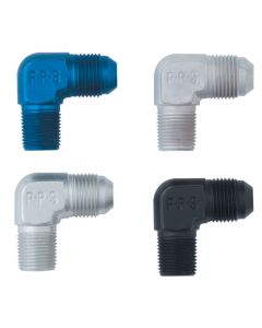 Fragola -4AN x 1/8 NPT 90 Degree Adapter - Black - 482204-BL