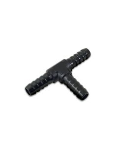 Vibrant 1/4in Barbed Tee Adapter- Black Anodized - 11425