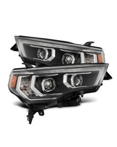 AlphaRex 14-22 Toyota 4Runner LUXX-Series LED Proj Headlights Blk w/Actv Light & Seq. Sig + DRL - 880811