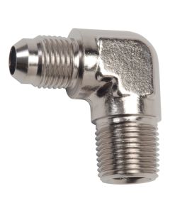 Russell Performance -3 AN to 1/8in NPT 90 Degree Flare to Pipe Adapter (Endura) - 660791