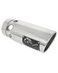 aFe Power Intercooled Tip Stainless Steel - Polished 4in In x 5in Out x 12in L Bolt-On - 49T40501-P121
