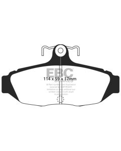 EBC 87-93 Ford Mustang 5.0 Yellowstuff Rear Brake Pads - DP41172R