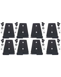 Kentrol 07-18 Jeep Wrangler JK Door Hinge Set 8 Pieces 4 Door - Textured Black - 80576