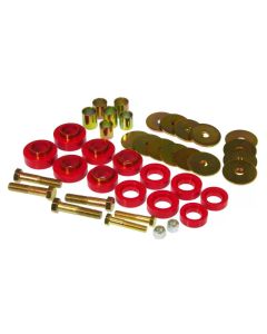 Prothane 67-81 Chevy Camaro Body Mount Kit w/ Hardware - Red - 7-139