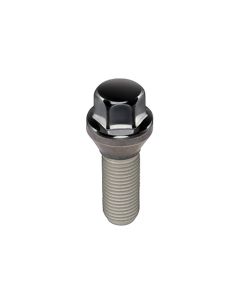 McGard Hex Lug Bolt (Cone Seat) M14X1.5 / 17mm Hex / 28.0mm Shank Length (Box of 50) - Black - 69700BK